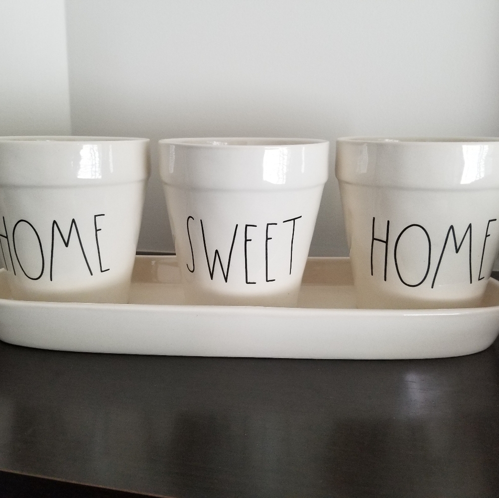 Home Sweet Home Garden Pot Trio - Rae Dunn